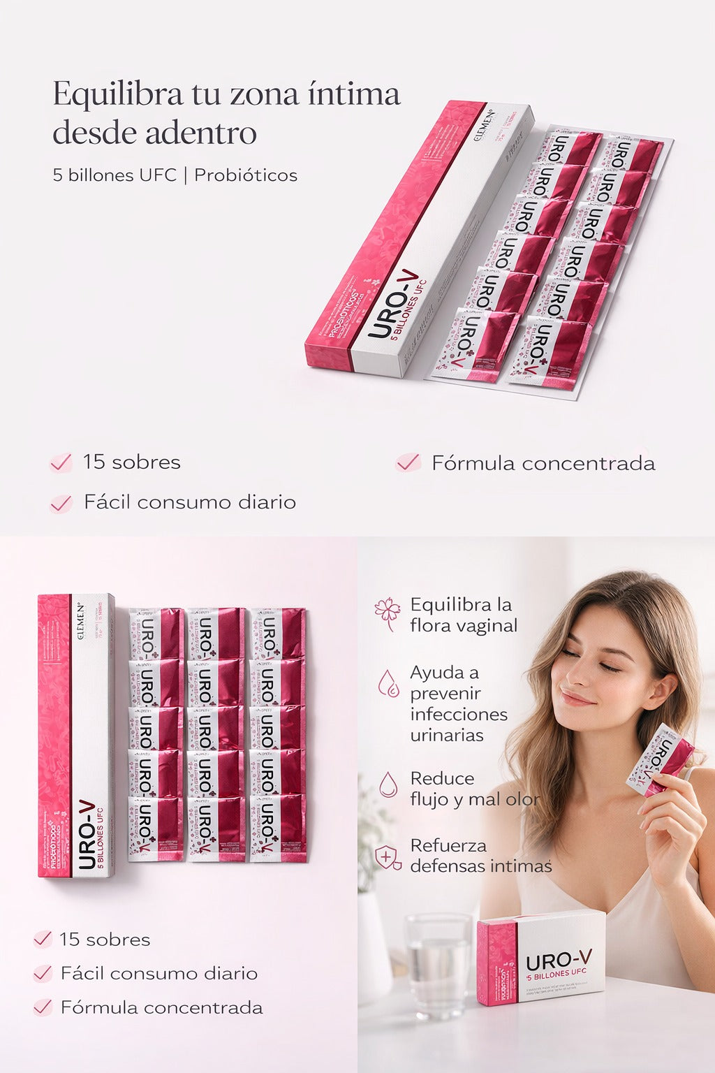 URO-V equilibra zona íntima