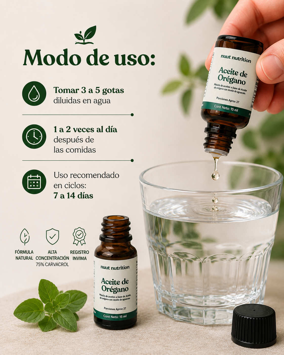 Modo de uso aceite de oregano