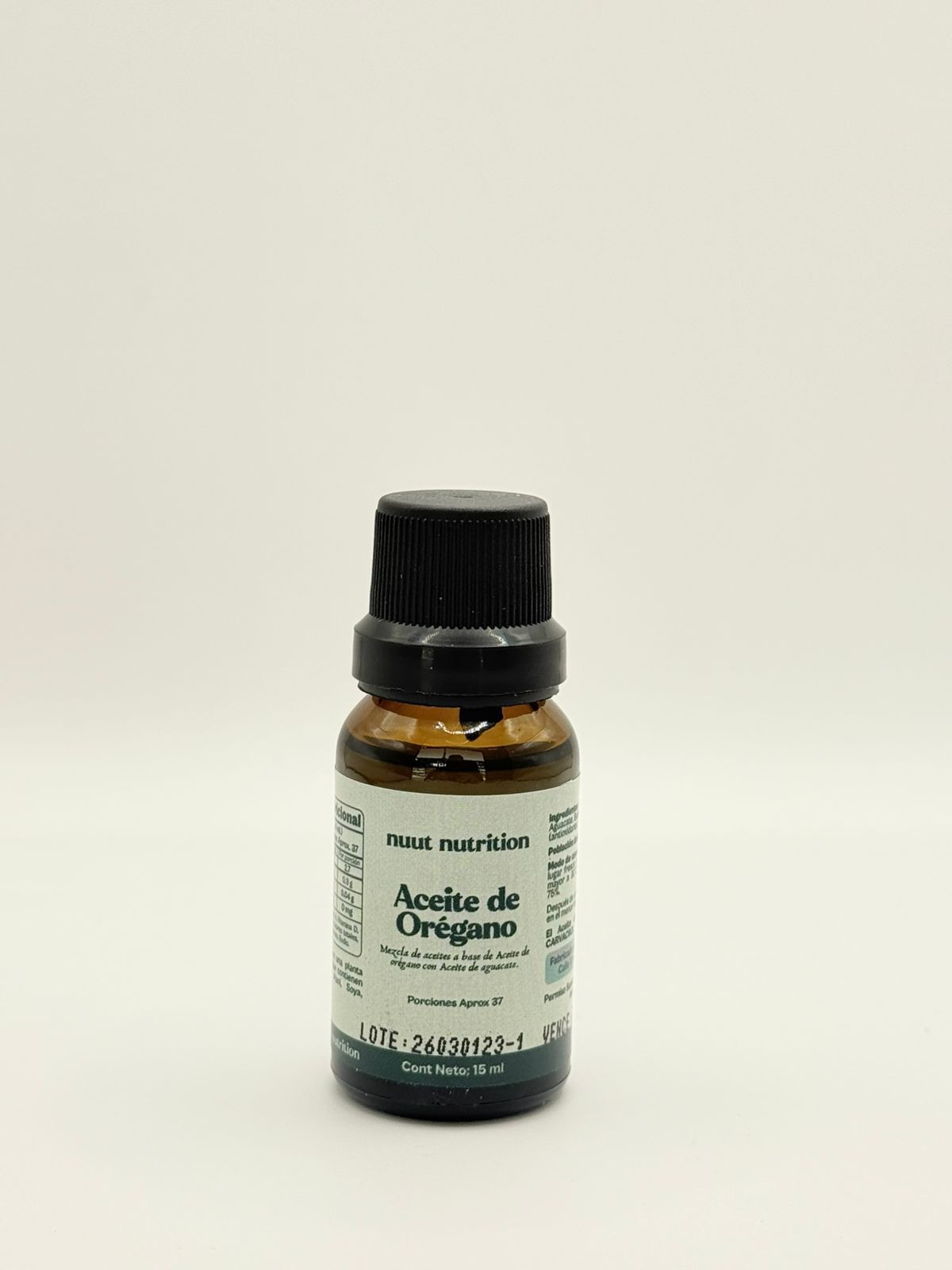 Aceite de Orégano nuut nutrition - Frente